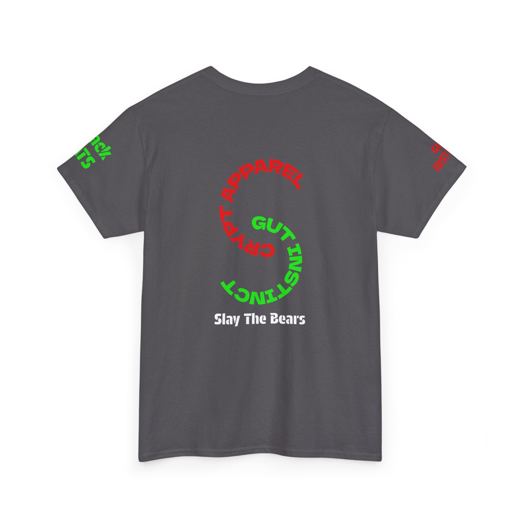 Gut Instinct Bear vs Bull Stock Market T‑Shirt — Crypt Apparel "Slay The Bears" Graphic Tee
