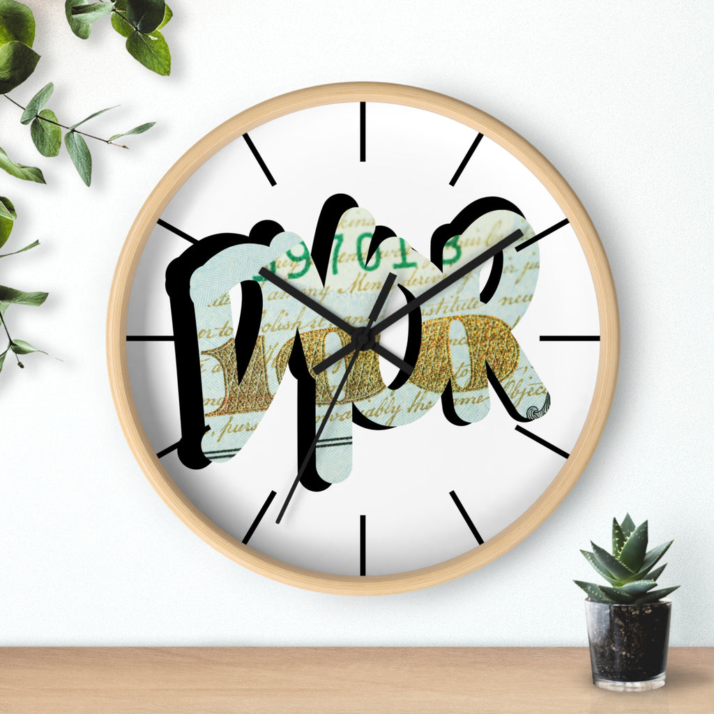 DYOR Crypto Graffiti Script Wall Clock — Crypt Apparel Money Graphic