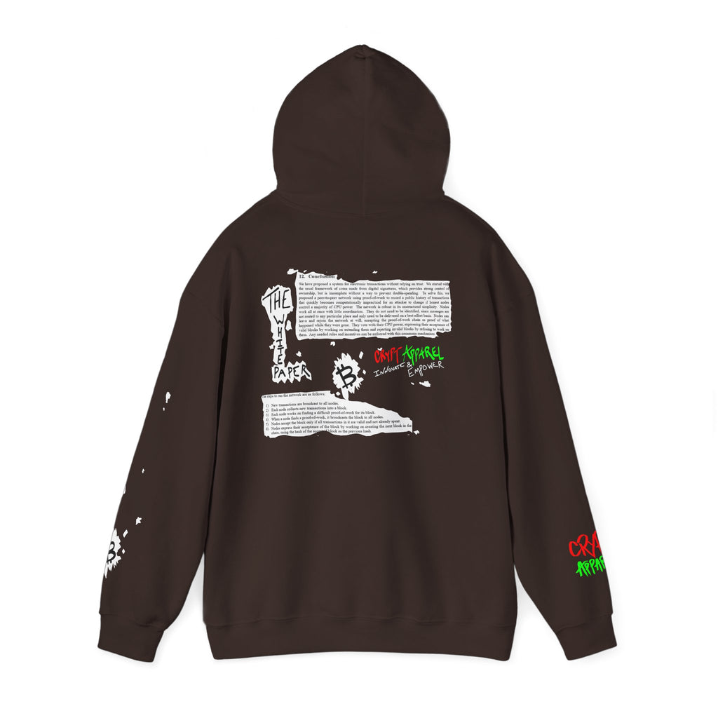 The Whitepaper Crypto Hooded Sweatshirt — Crypt Apparel Genisis Graphic Hoodie