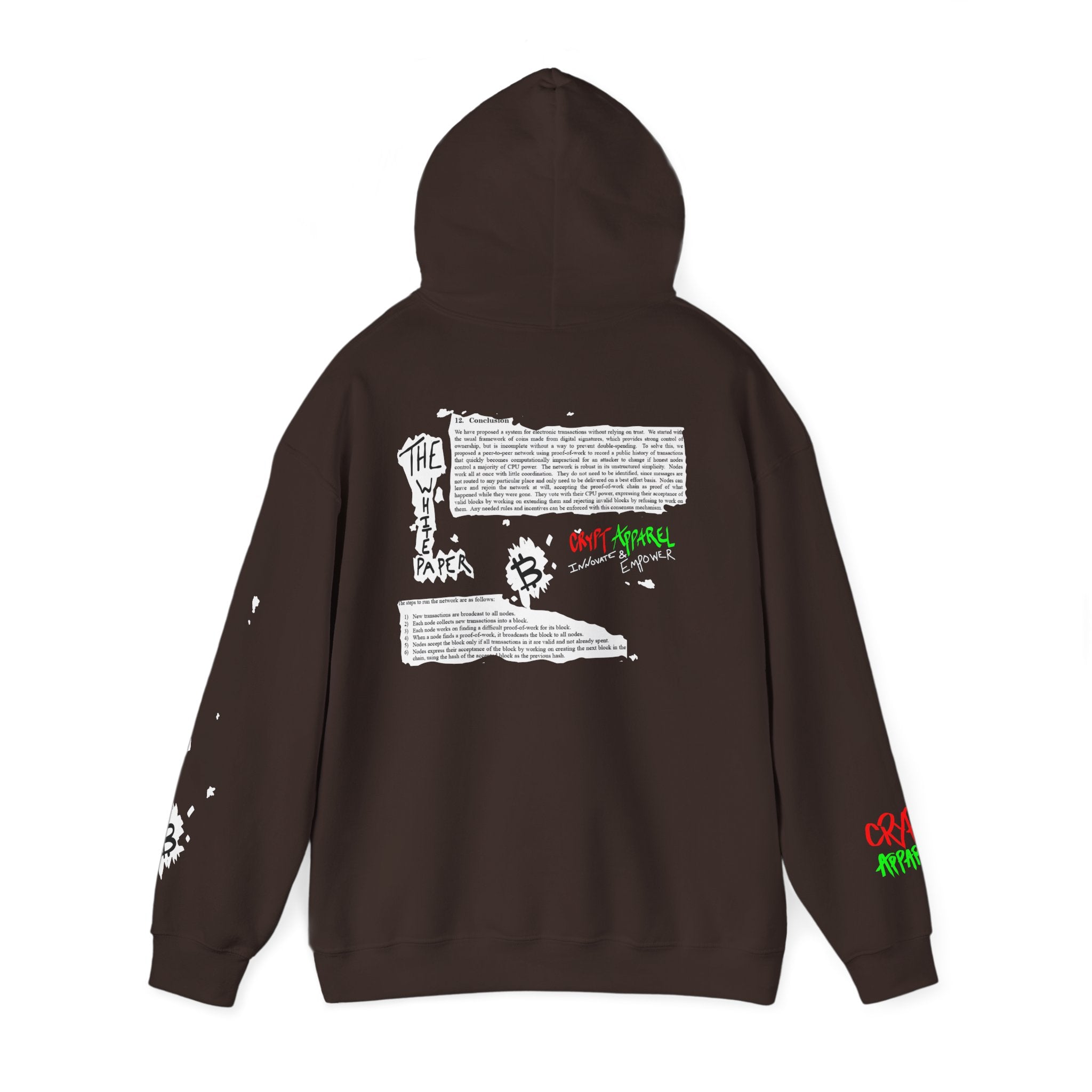 The Whitepaper Crypto Hooded Sweatshirt — Crypt Apparel Genisis Graphic Hoodie
