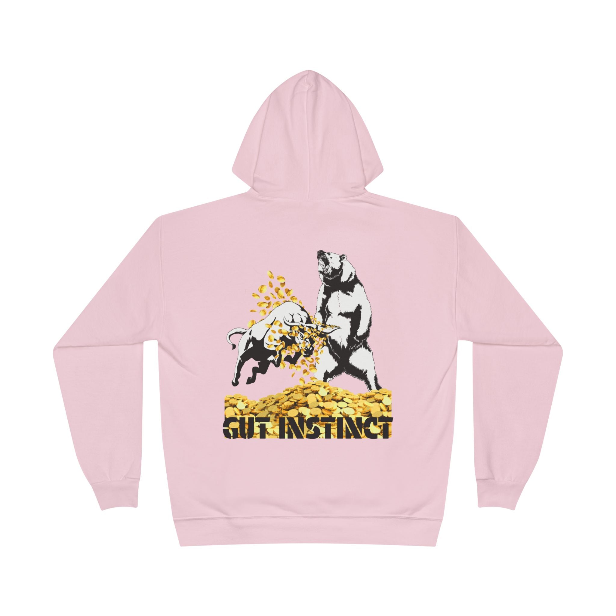 Gut Instinct Bull vs Bear Crypto Hoodie - Dual Sided Slay The Bears Streetwear Pullover