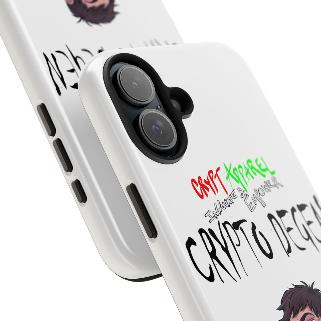 Crypto Degen Tough Phone Case — Cartoon HODL Backpack Design
