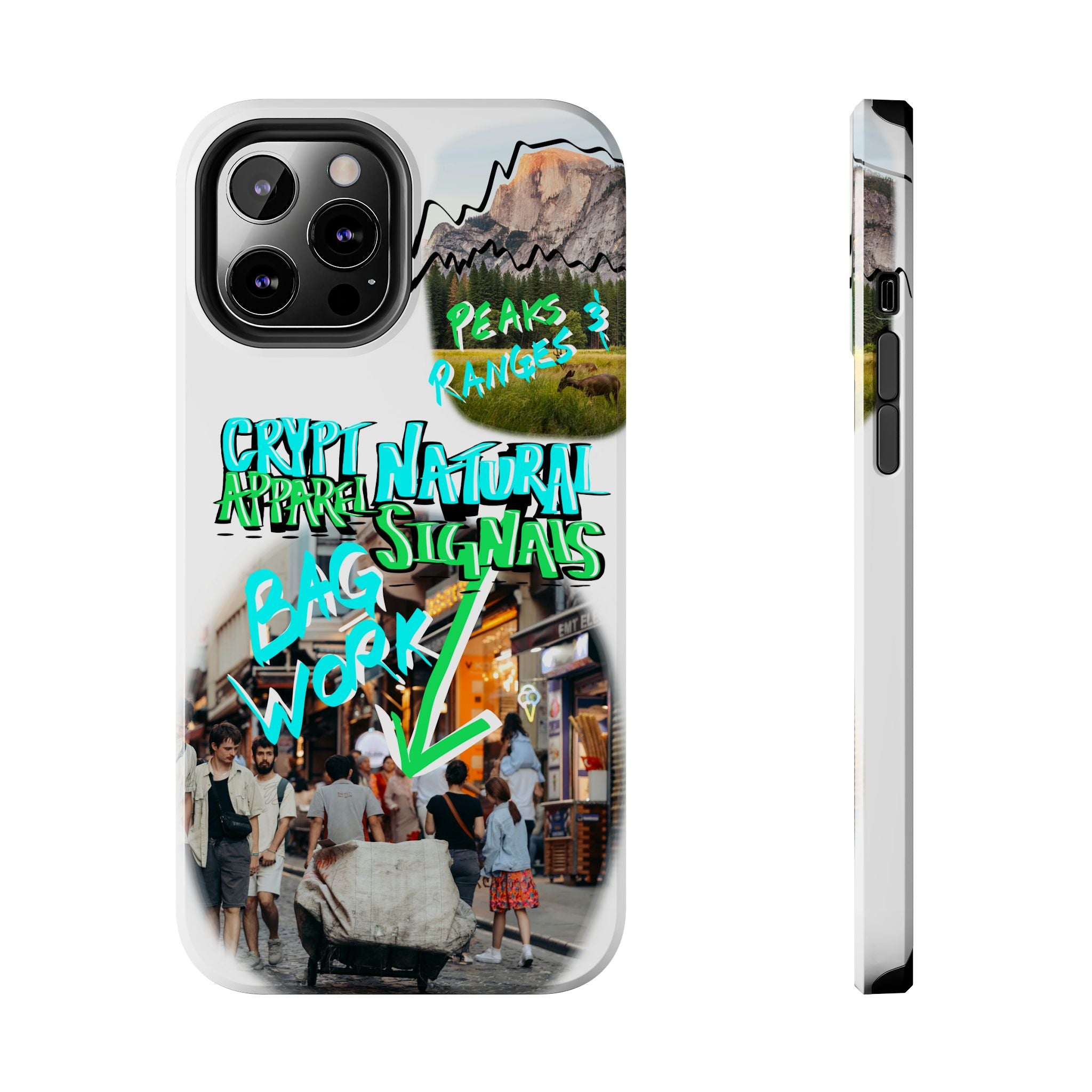 Natural Signals Tough Phone Case — Crypt Apparel Street Collage Design