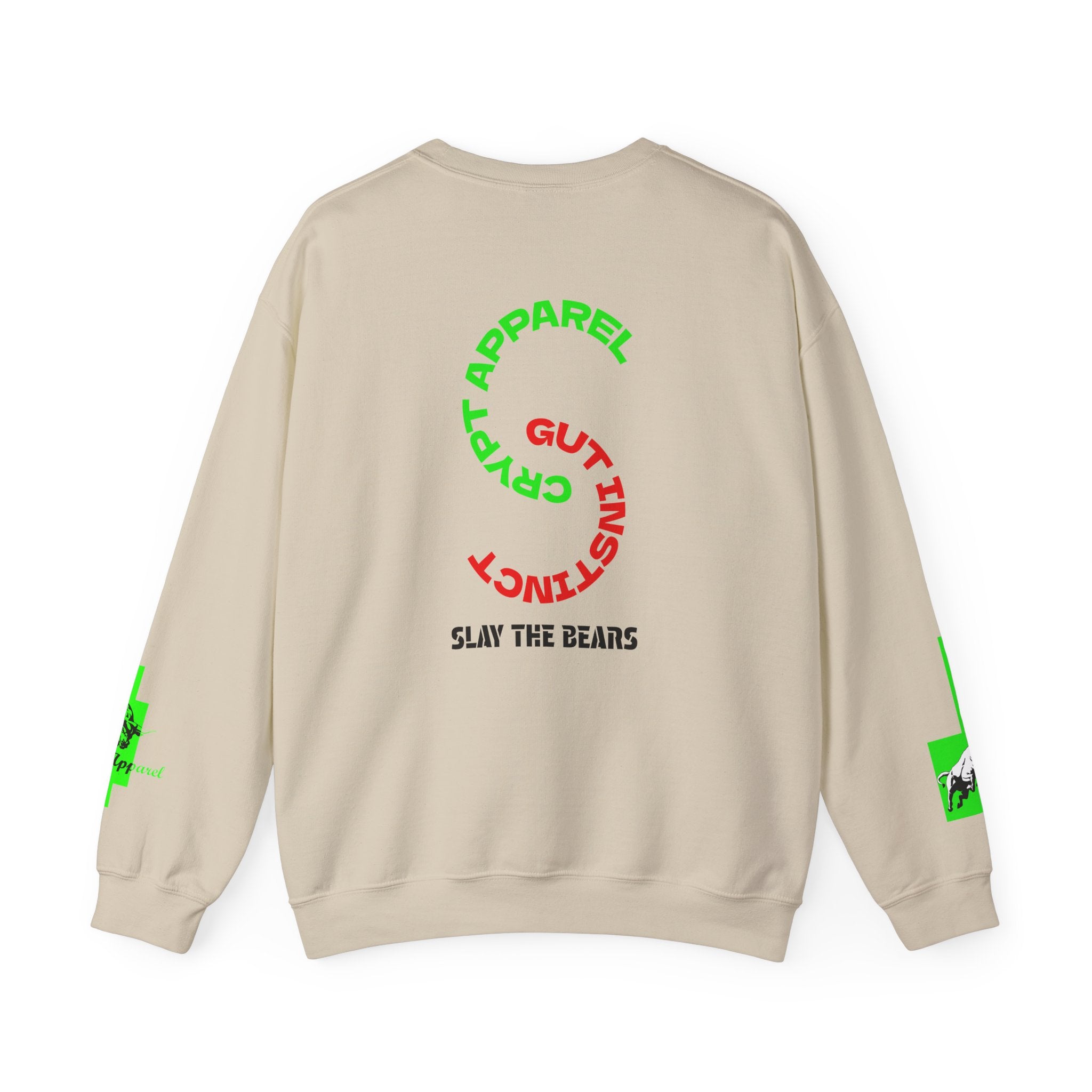 Gut Instinct Bulls Vs Bears Crewneck Sweatshirt — Crypt Apparel 'Slay The Bears' Graphic Pullover