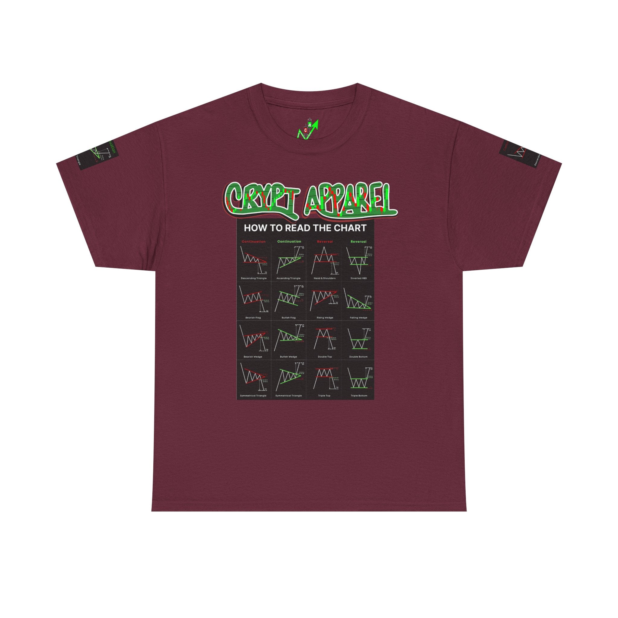 Charted Tee — "Crypt Apparel" Trading Chart Shirt