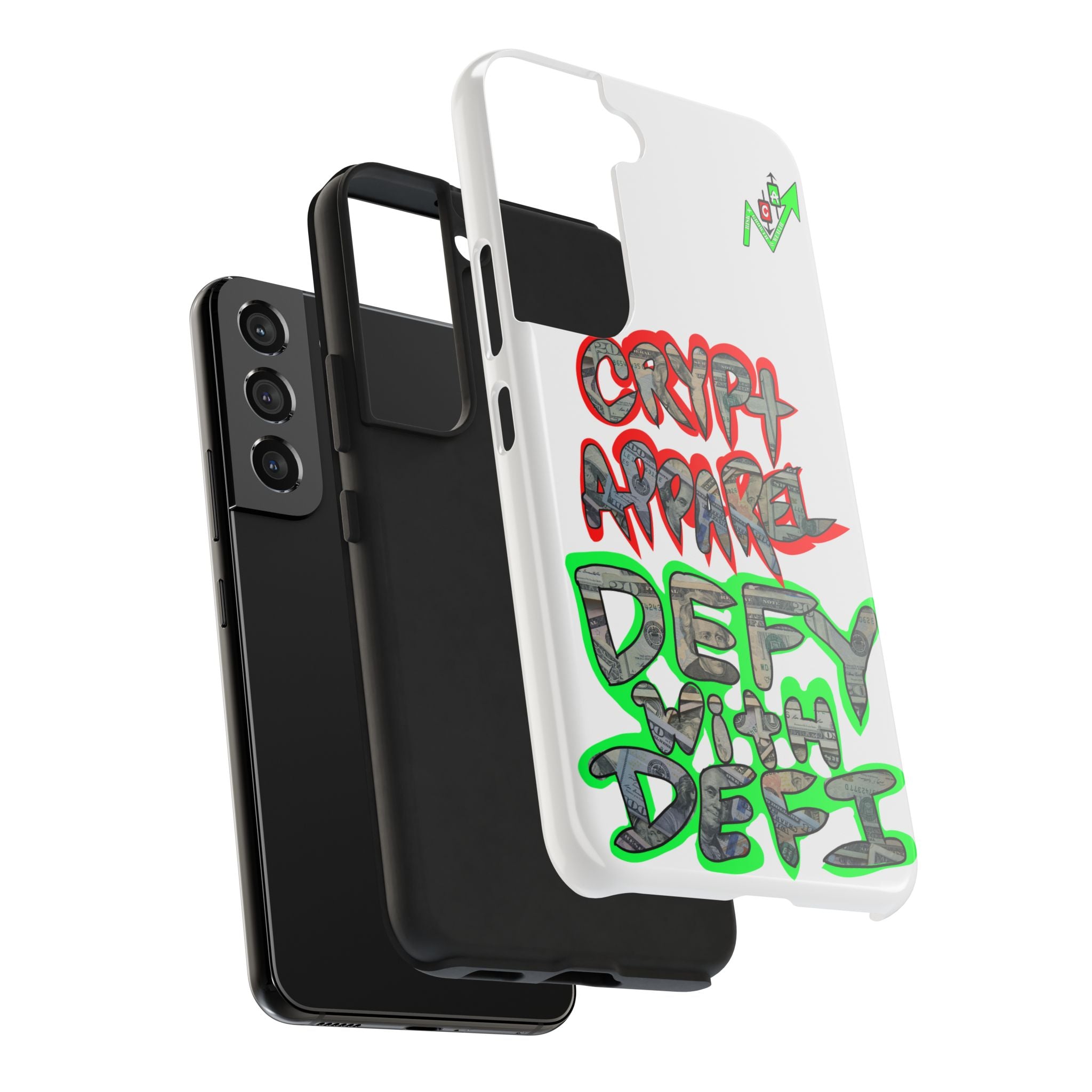 DEFY with DEFI Tough Phone Case — "Crypt Apparel: "Money" Graffiti Crypto Design
