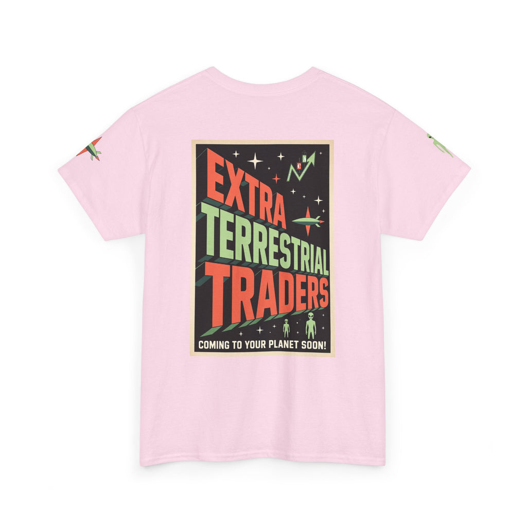 Extra Terrestrial Traders Crypto Graphic Tee — Retro Alien Poster Shirt