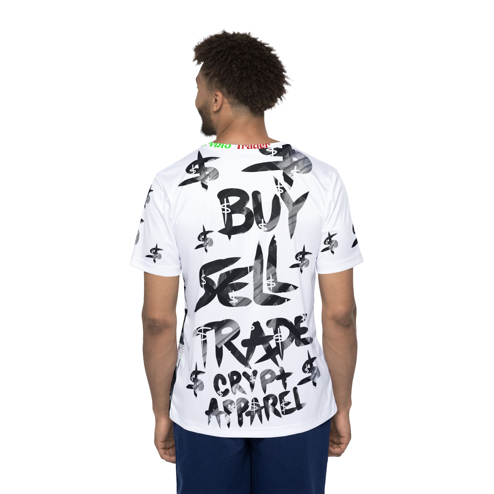 B&W Crypt Apparel T-Shirt | All Over Crypto Design Sports Jersey