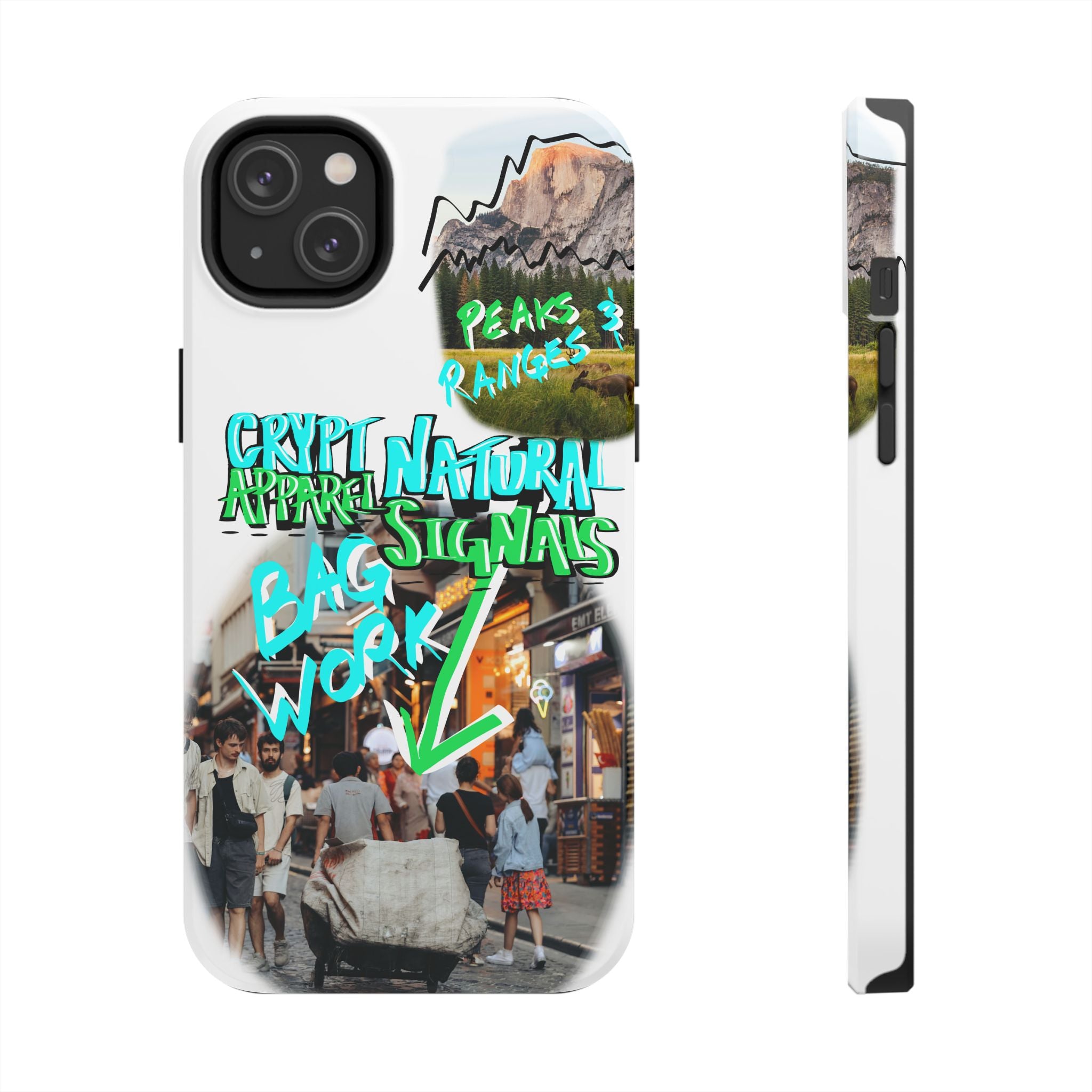 Natural Signals Tough Phone Case — Crypt Apparel Street Collage Design