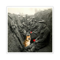 Trench Life WWI Trench Doge Sticker — Crypt Apparel Vintage Soldiers with Shiba Sticker