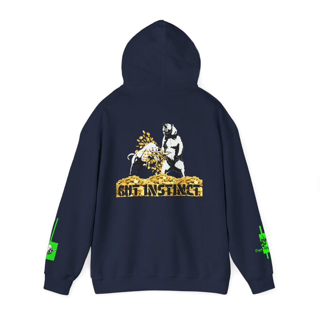 Gut Instinct Bulls vs Bears Hoodie — Crypt Apparel “Slay the Bears” Crypto Graphic Hoodie
