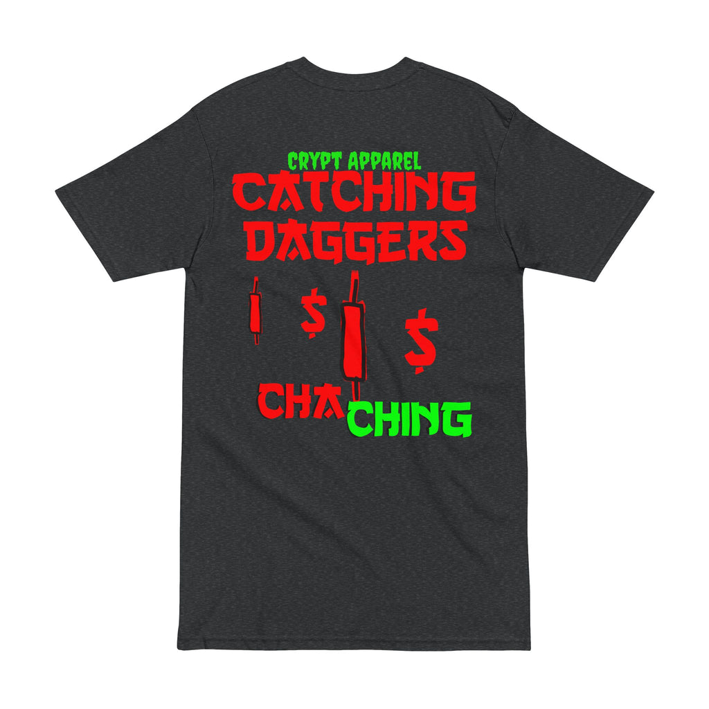Catching Daggers Crypto Graphic Tee — Crypt Apparel trading-Inspired T-Shirt
