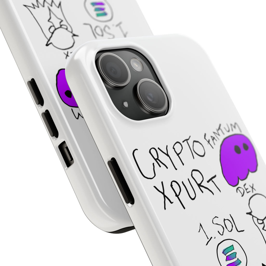 Meme Coin Millionaire Tough Phone Case — Crypto Meme Coin Doodle Design ("Meme Coin Milyunr")