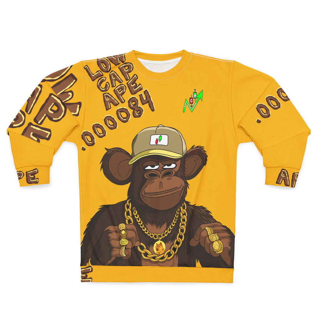 Low Cap Ape Long Sleeve Crypto Meme Coin design by Crypt Apparel 