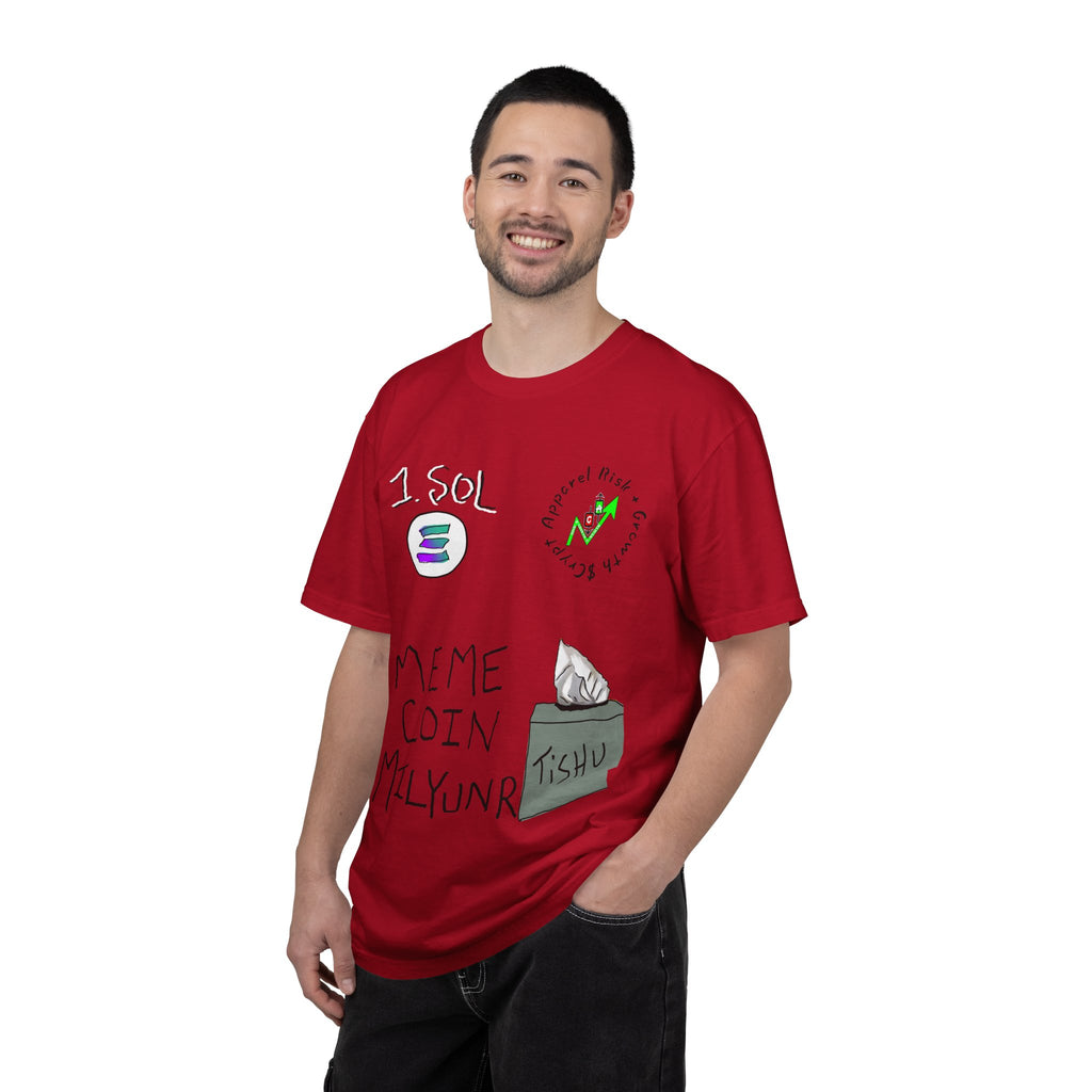 Crypto Meme T-Shirt — 'Meme Coin' Hand-Drawn Crypto Art Tee