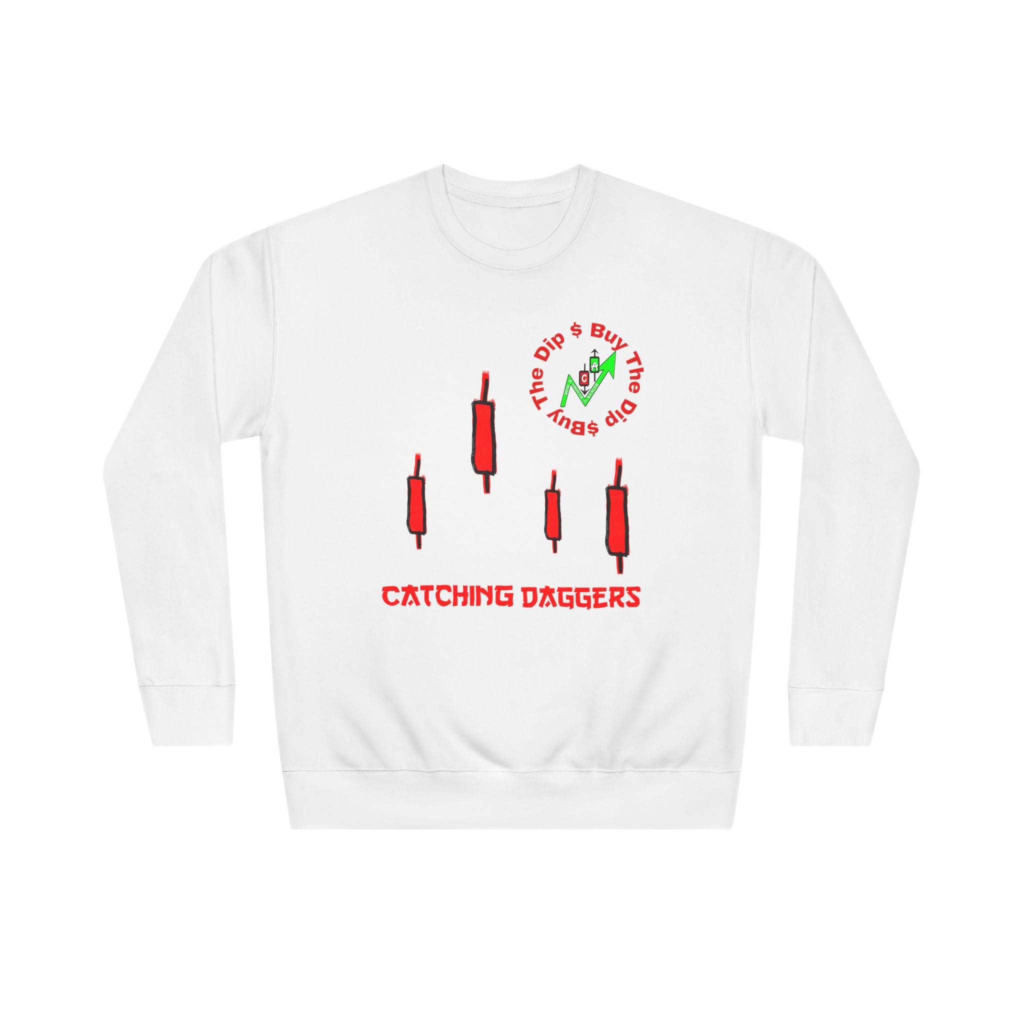 Catching Daggers Crewneck Sweatshirt — Crypt Apparel Cha-Ching Design