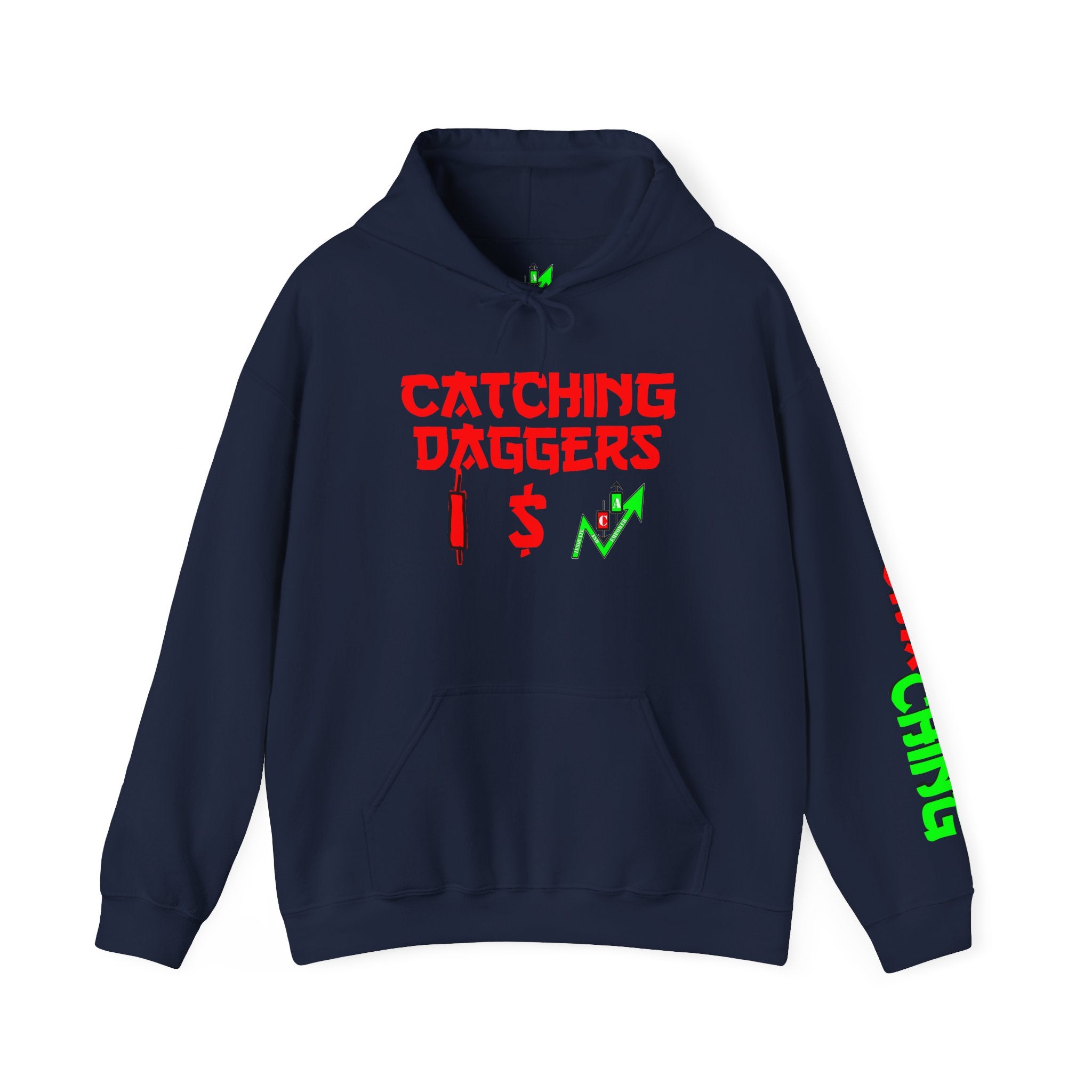 Catching Daggers Crypto Hoodie — Crypt Apparel Graphic Streetwear Pullover with Candle Motif