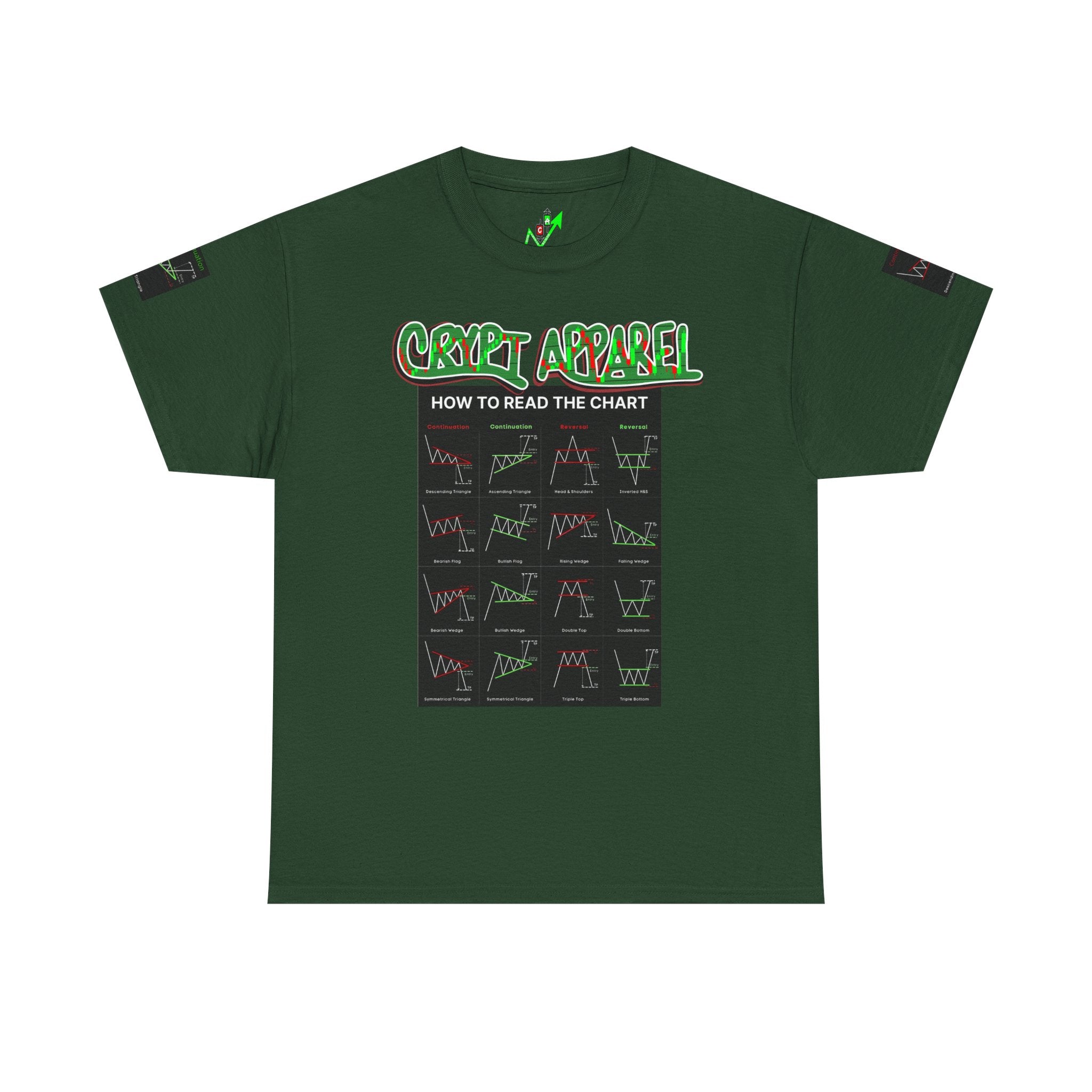 Charted Tee — "Crypt Apparel" Trading Chart Shirt