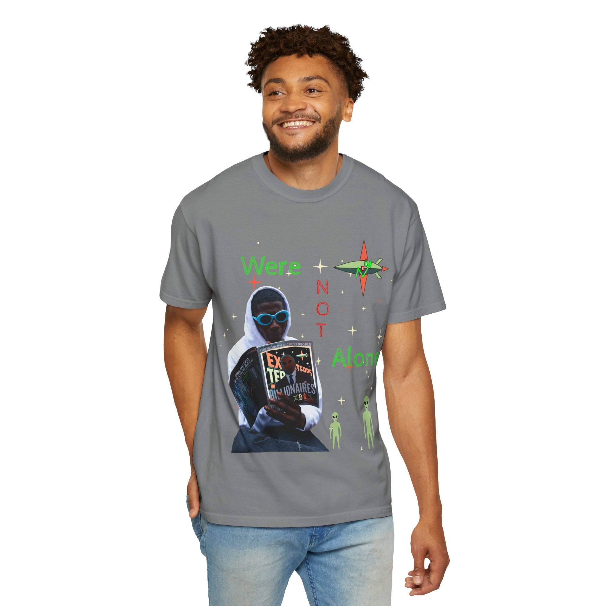 Extraterrestrial Traders Crypto T-Shirt — "We're Not Alone" Alien Graphic Tee