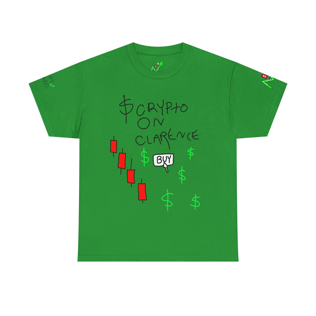 Crypto on Clarence Tee — "Crypt Apparel" / "crypto illiterate" Graphic Shirt