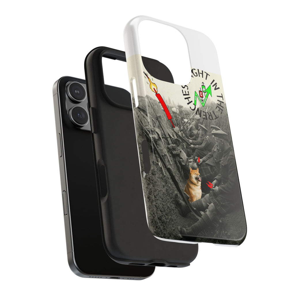 The Trenches Tough Phone Case — Crypt Apparel Trench Dog & Candle Design