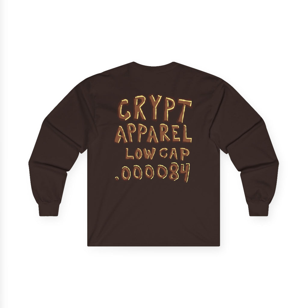 Low Cap Ape Long Sleeve Tee — Crypt Apparel Crypto Graphic