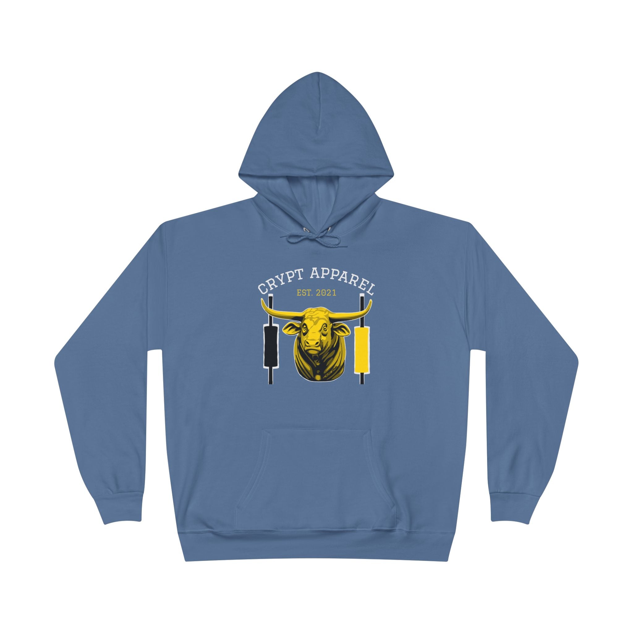 Golden Cross Bull Market Hoodie — 'Crypt Apparel' Crypto Trading Graphic Pullover