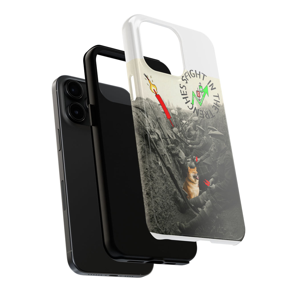The Trenches Tough Phone Case — Crypt Apparel Trench Dog & Candle Design