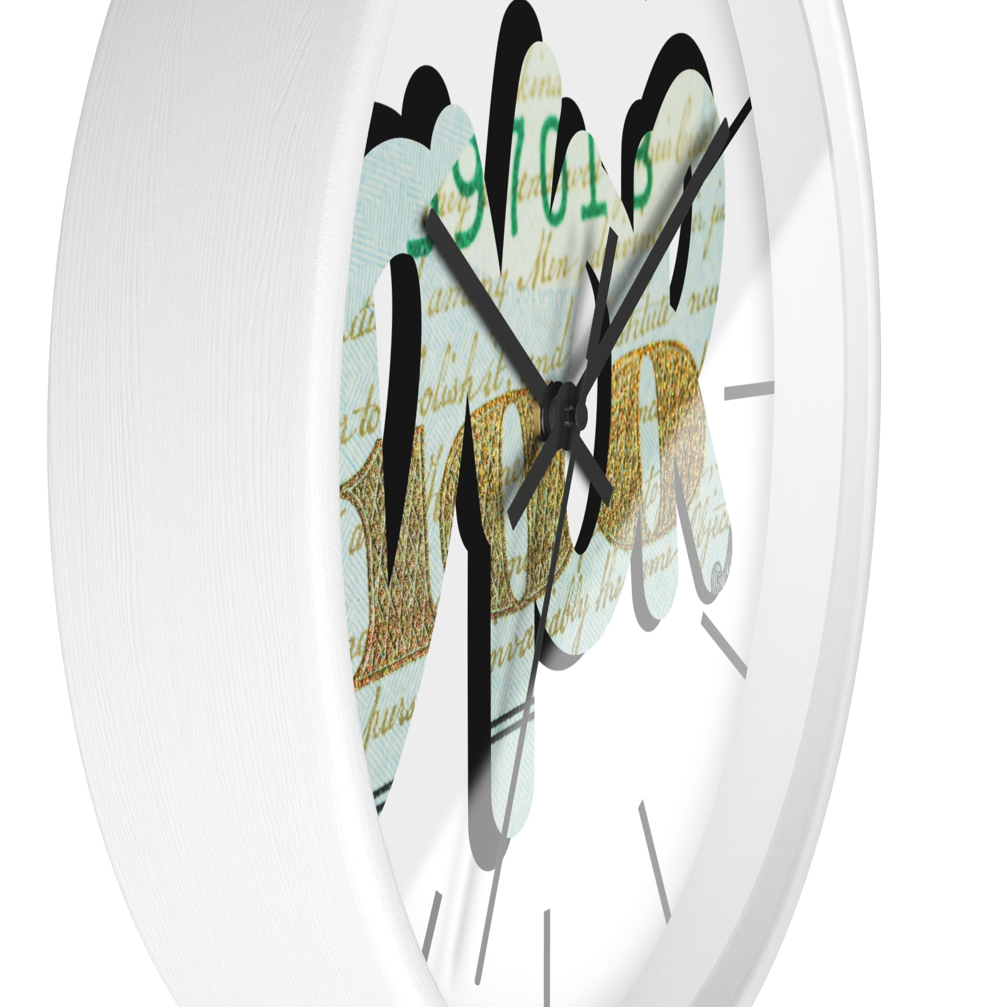 DYOR Crypto Graffiti Script Wall Clock — Crypt Apparel Money Graphic