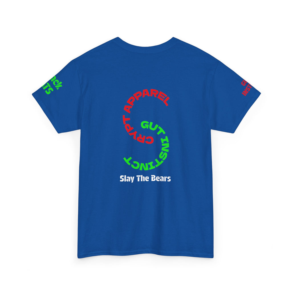 Gut Instinct Bear vs Bull Stock Market T‑Shirt — Crypt Apparel "Slay The Bears" Graphic Tee