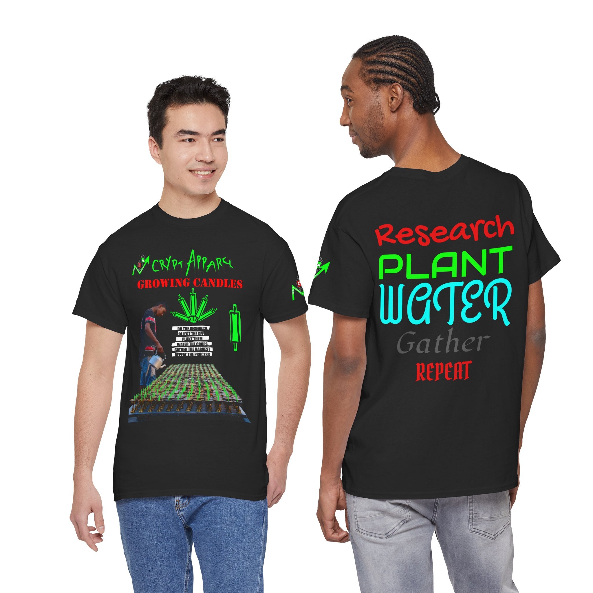 Growing Candles T-Shirt — "Crypt Apparel" Planting Seeds Tee