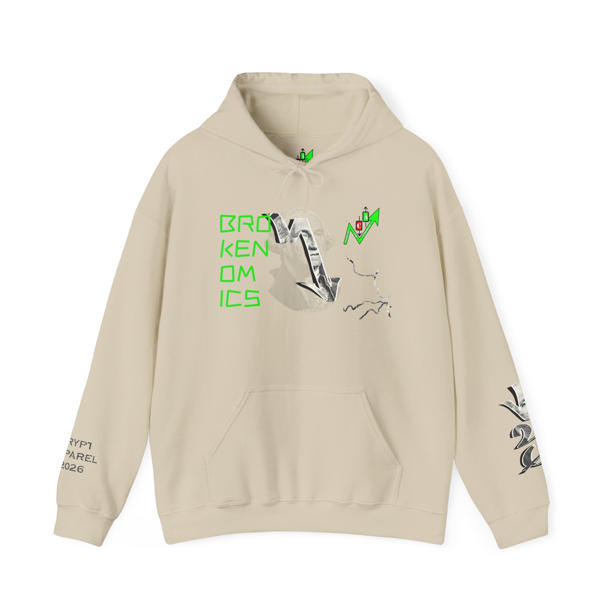 Brokenomics Crypto Hoodie — Straight to Zero trading sweatshirt "Crypt Apparel"
