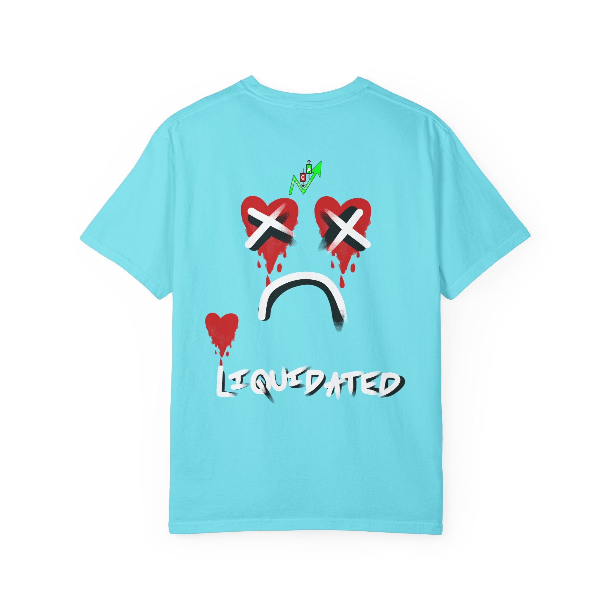Crypto Rekt Portfolio Skull T-shirt | Crypt Apparel Bleeding Hearts Graphic Tee