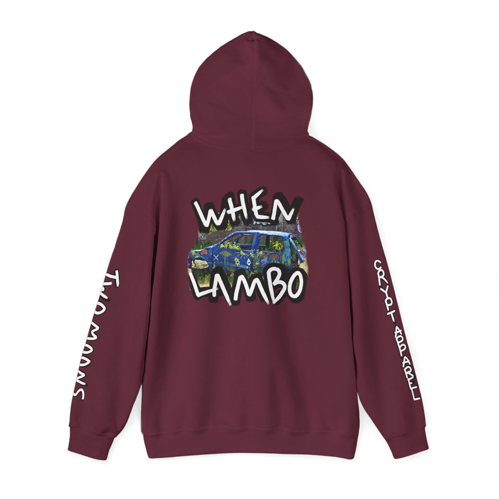 When Lambo Crypto Hoodie | Crypt Apparel Bitcoin Inspired Graffiti Design
