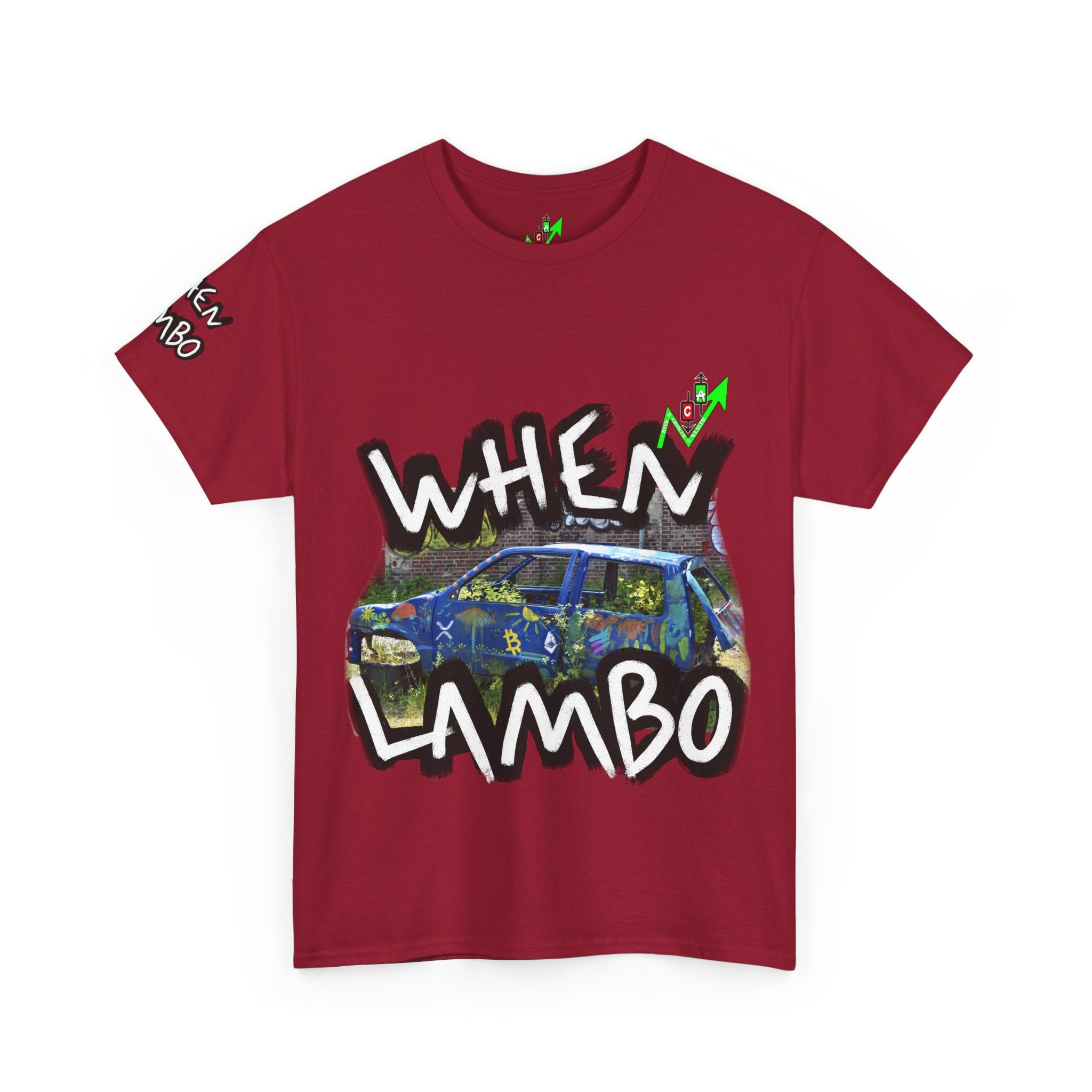 When Lambo Bitcoin inspired Crypto Graphic Tee | Crypt Apparel Car Streetwear