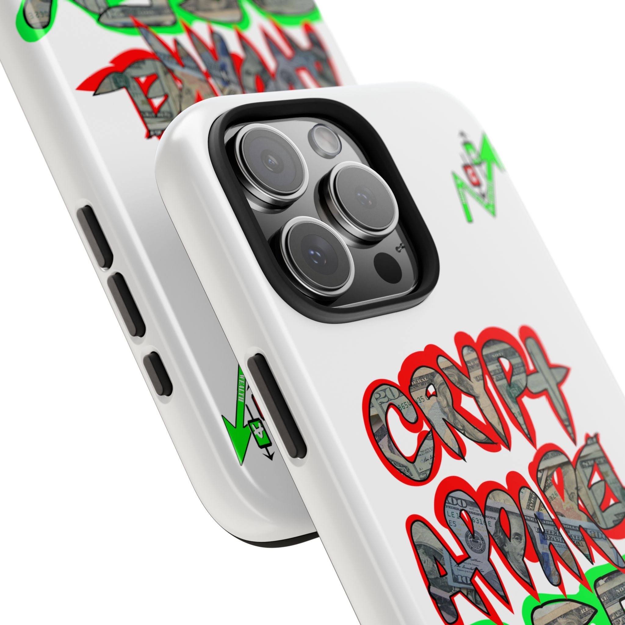 DEFY with DEFI Tough Phone Case — "Crypt Apparel: "Money" Graffiti Crypto Design