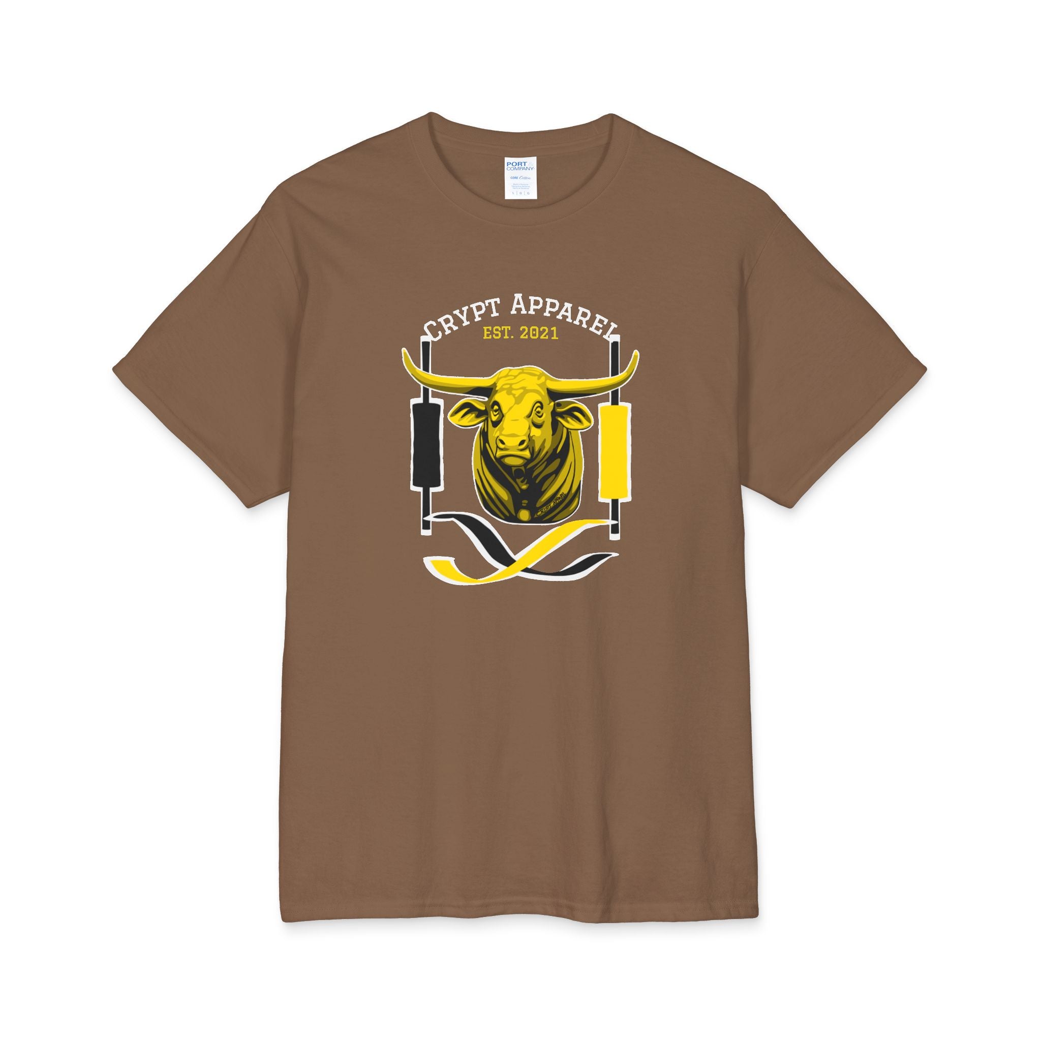 Golden Cross Bull Market T-Shirt — "Crypt Apparel" Crypto Trading/ Stock Trading Tee