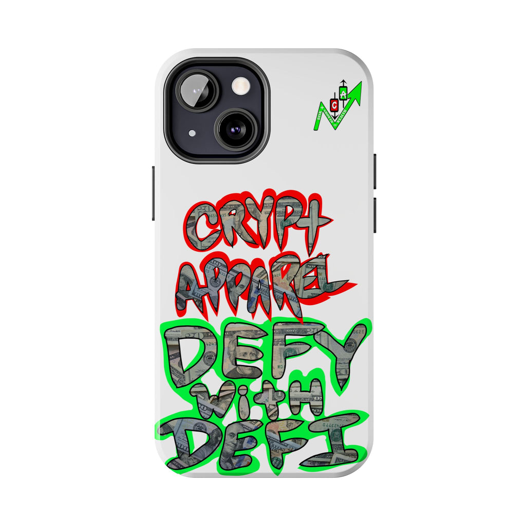 DEFY with DEFI Tough Phone Case — "Crypt Apparel: "Money" Graffiti Crypto Design
