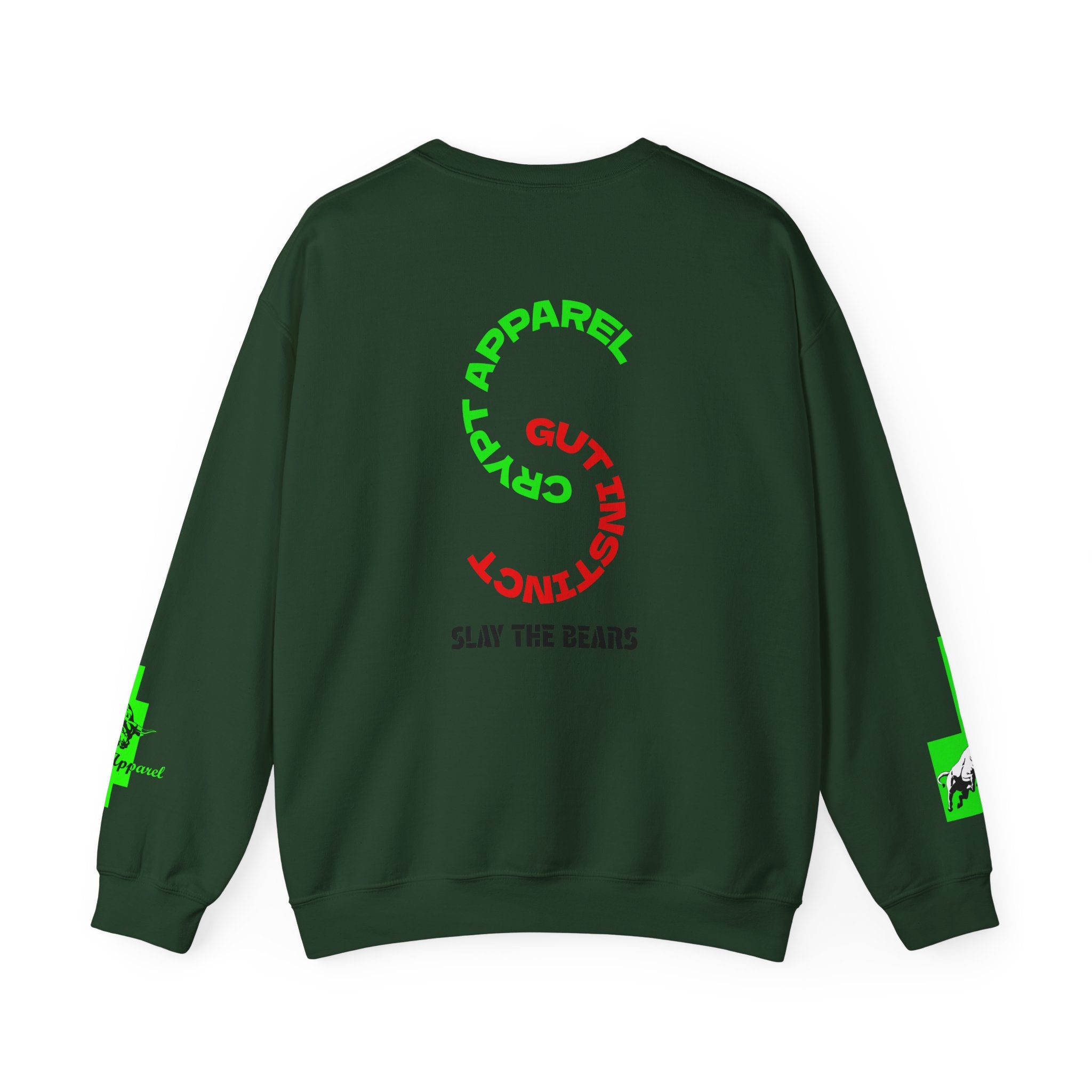 Gut Instinct Bulls Vs Bears Crewneck Sweatshirt — Crypt Apparel 'Slay The Bears' Graphic Pullover