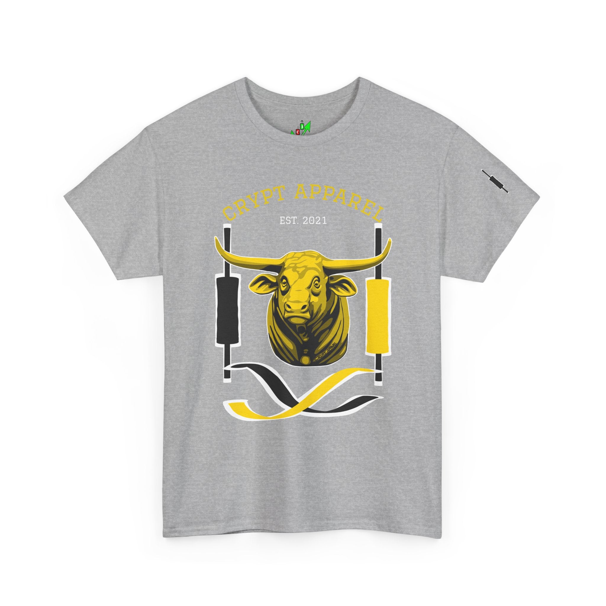 Golden Cross Bull Market Tee — "Crypt Apparel" Crypto Trading Stock Trading T-Shirt