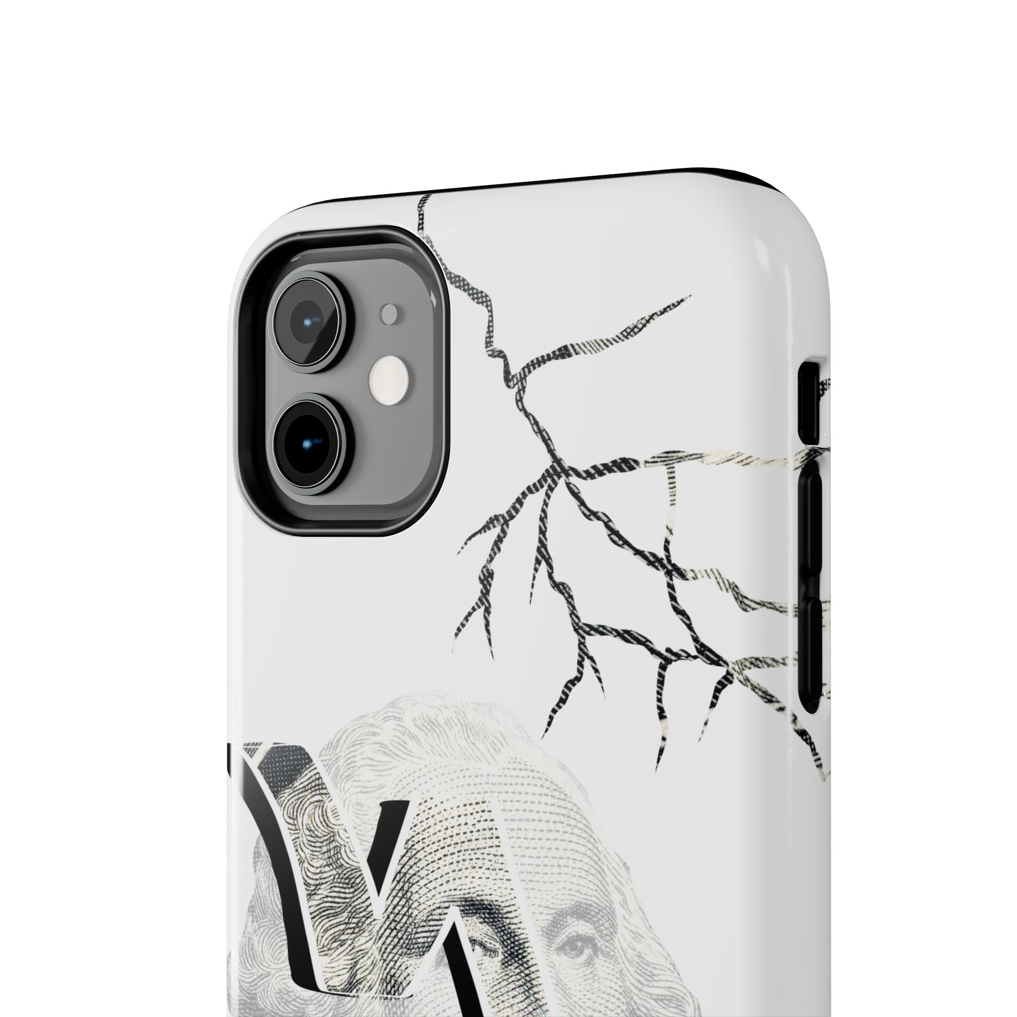Brokenomics Crypto Tough Phone Case — 'Crypt Apparel' Cracked Dollar Graphic Protective Cover