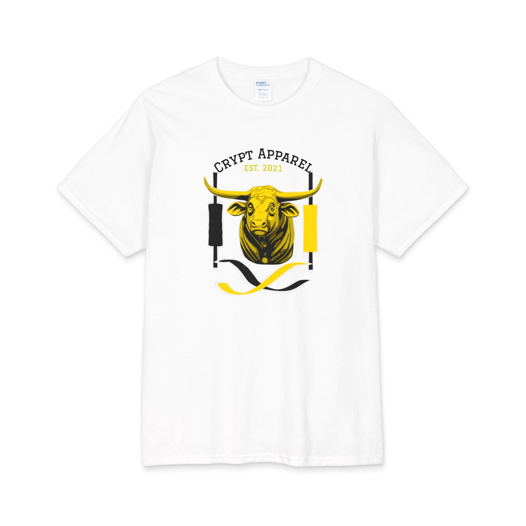 Golden Cross Bull Market T-Shirt — "Crypt Apparel" Crypto Trading/ Stock Trading Tee