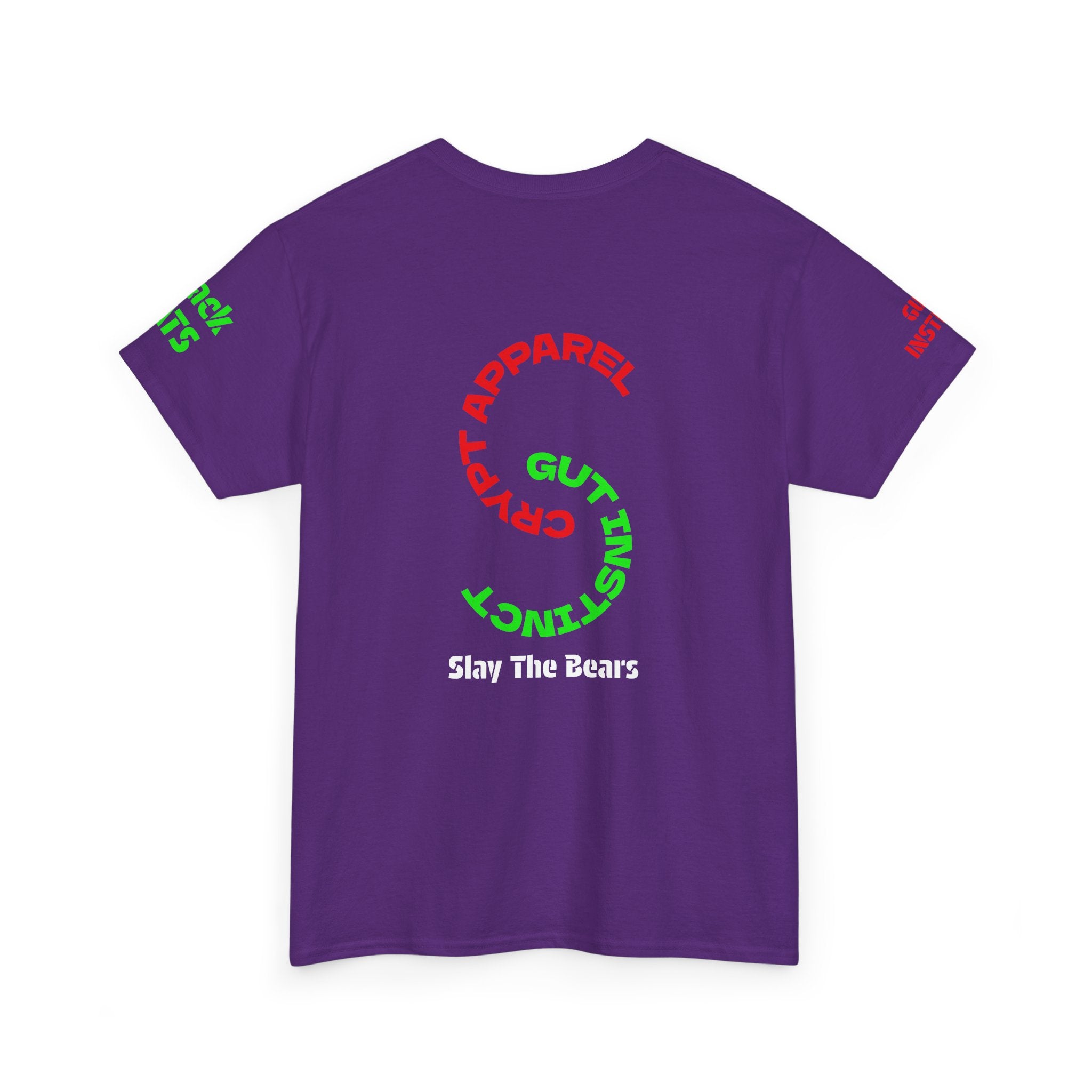 Gut Instinct Bear vs Bull Stock Market T‑Shirt — Crypt Apparel "Slay The Bears" Graphic Tee