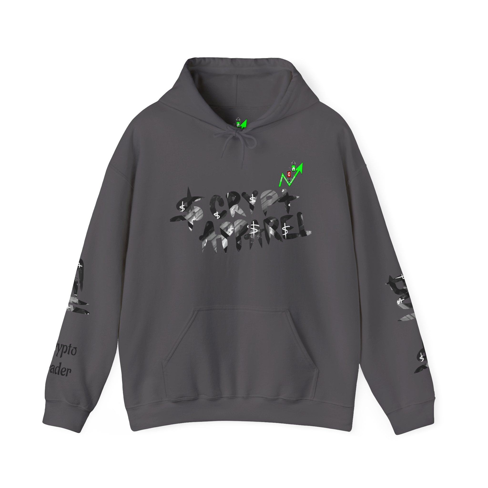 Black & White Crypto Collage Hoodie | Crypt Apparel Graphic Sweatshirt