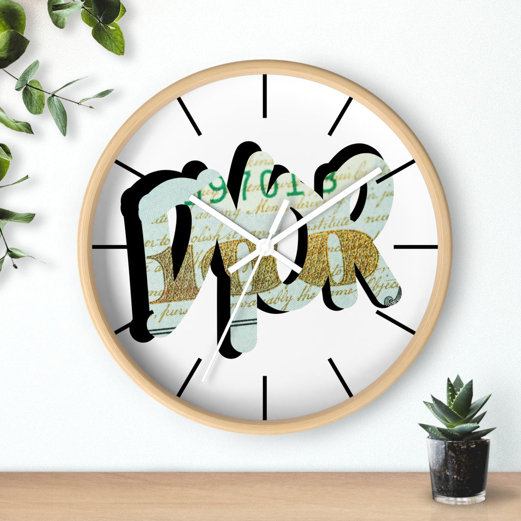 DYOR Crypto Graffiti Script Wall Clock — Crypt Apparel Money Graphic
