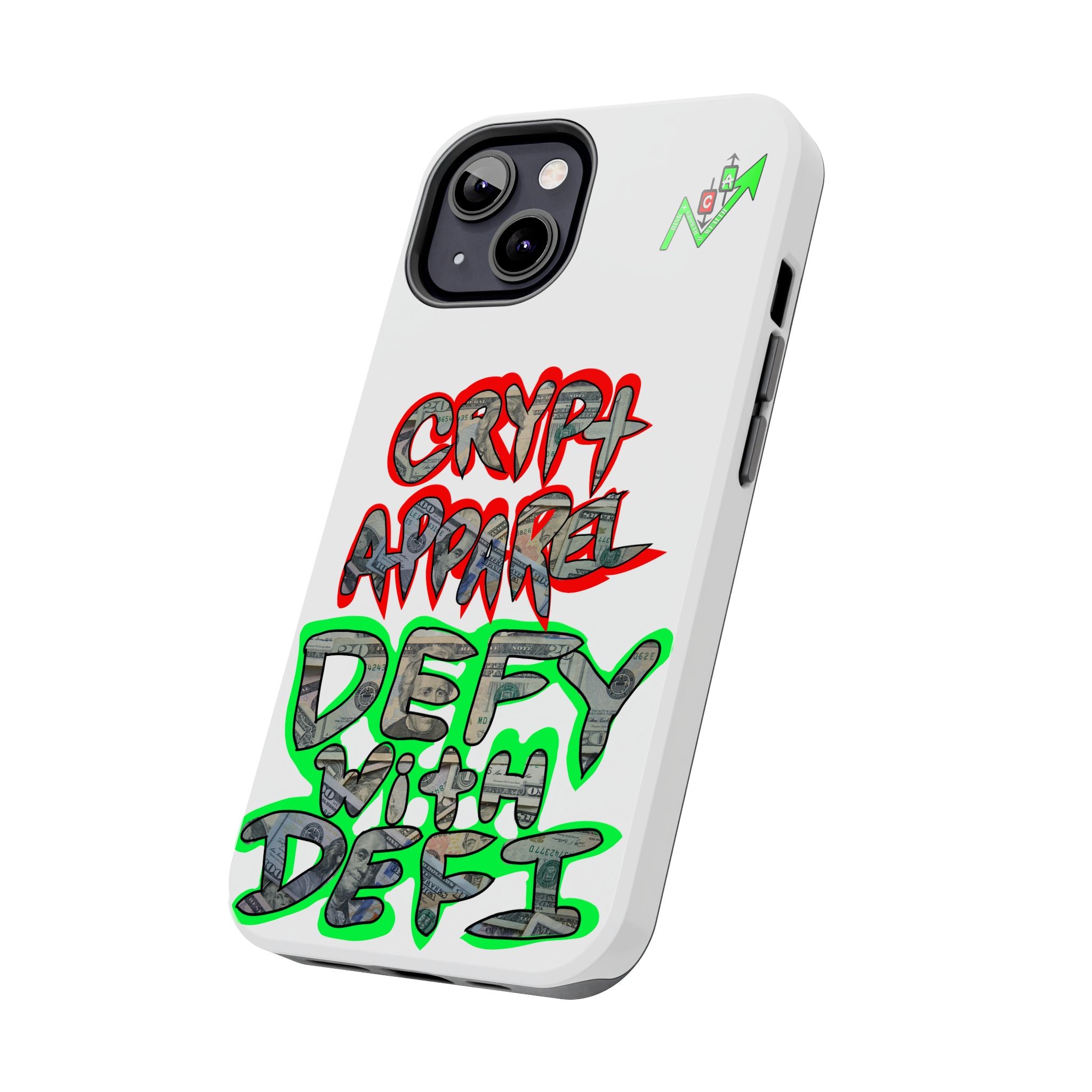 DEFY with DEFI Tough Phone Case — "Crypt Apparel: "Money" Graffiti Crypto Design