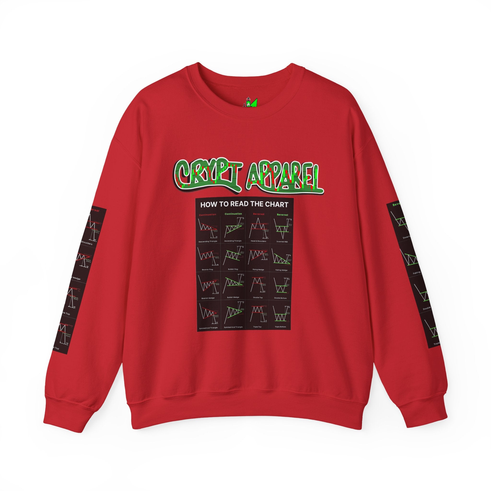 Charted Crewneck Sweatshirt — “Crypt Apparel” Graphic