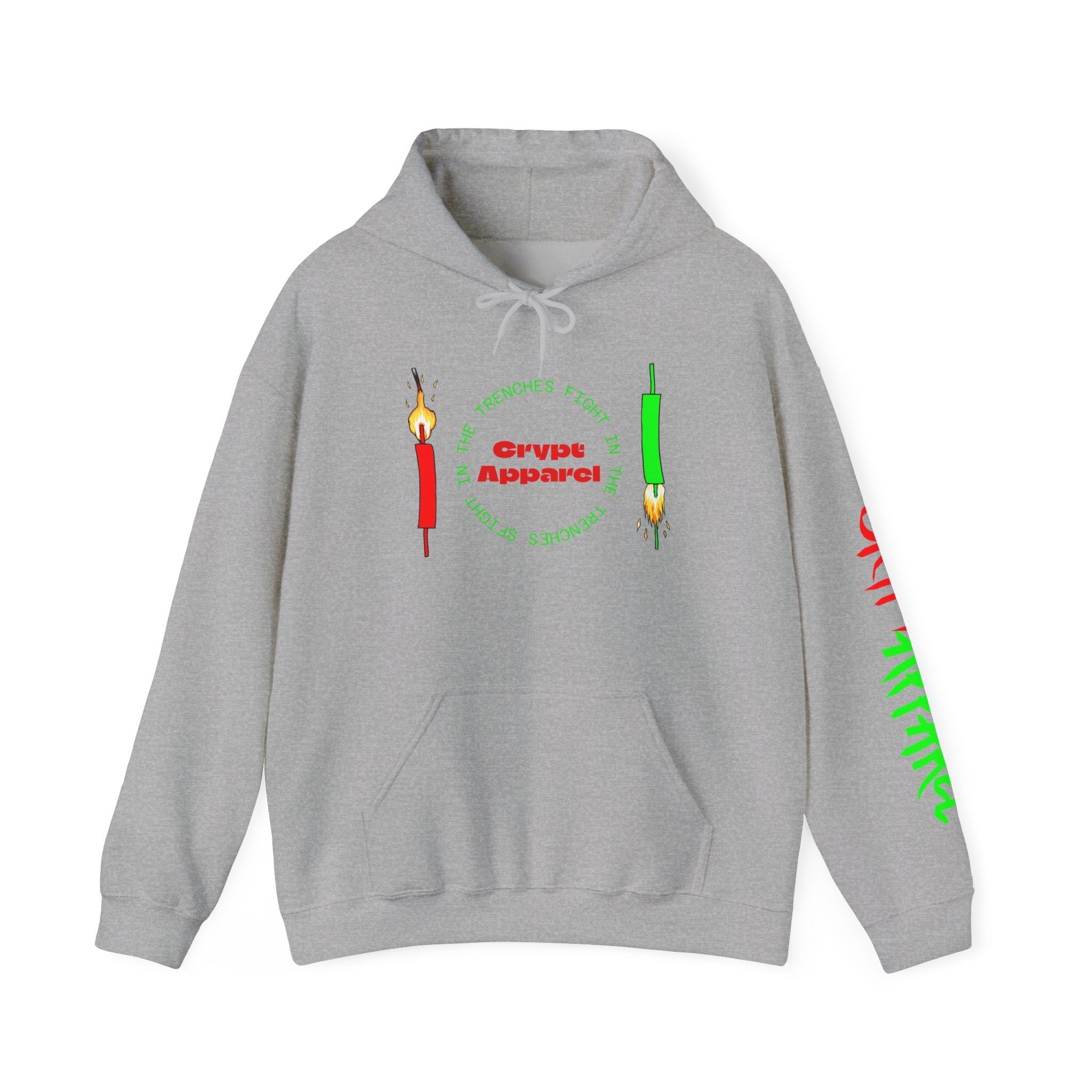 The Trenches Crypto Meme Hoodie — Crypt Apparel Trench Life Graphic Streetwear Hoodie