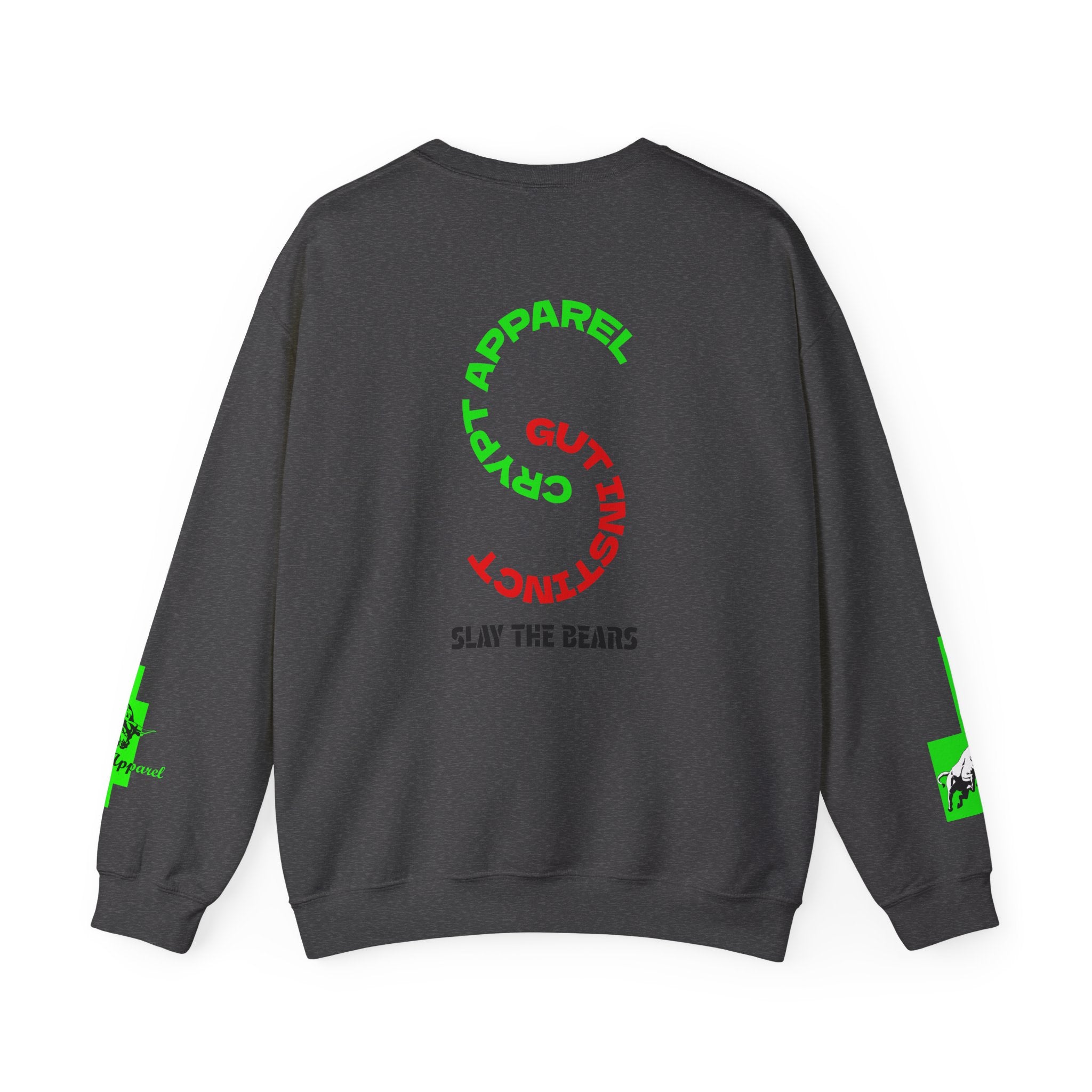 Gut Instinct Bulls Vs Bears Crewneck Sweatshirt — Crypt Apparel 'Slay The Bears' Graphic Pullover
