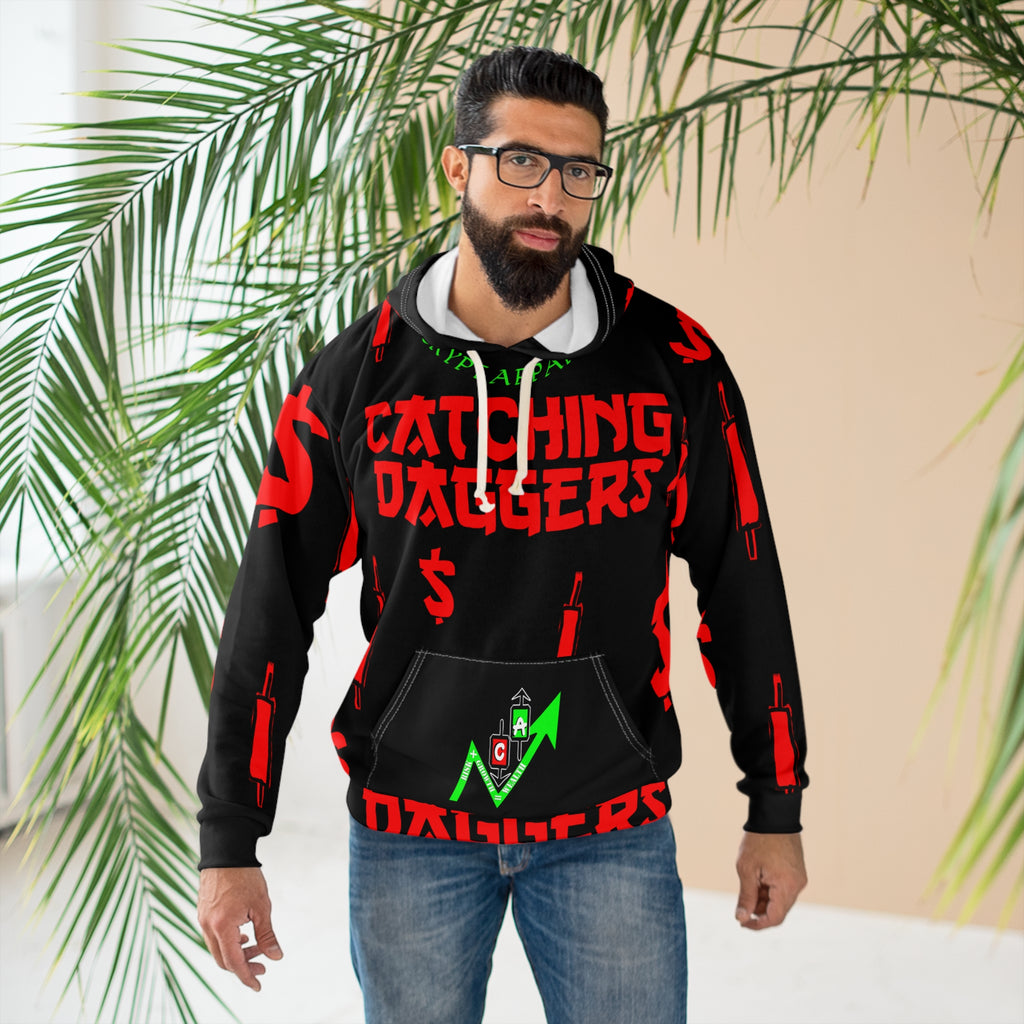 Catching Daggers Crypto Graphic Hoodie — Crypt Apparel Streetwear Pullover